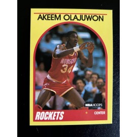Lot of 6 rare sears yellow 1989-90 Hoops #38 Akeem Olajuwon HOF Case Fresh