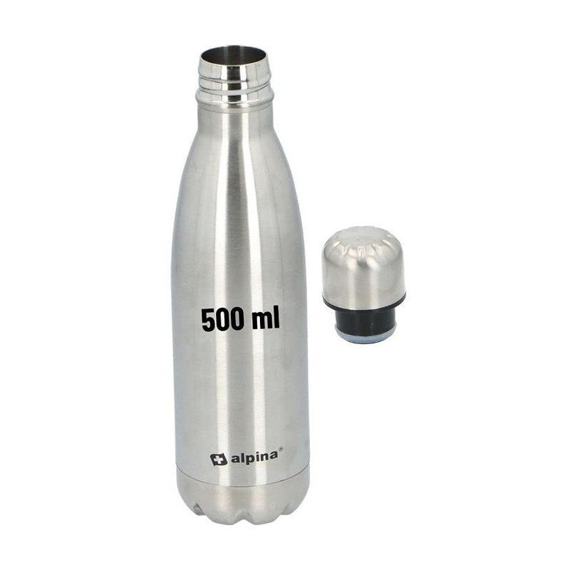 Alpina Thermos Flask 500 ml Silver Insulated Bottle Camping Accessories