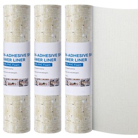 Shelf Liner 18 inch Wide Shelf Liner Non Adhesive 18inx24ft Drawer Liner Non Slip Kitchen Mat Waterproof Oil-Proof for Kitchen Cabinet, Shelves, Refrigerator, Storage, Desks, Easy to Trim