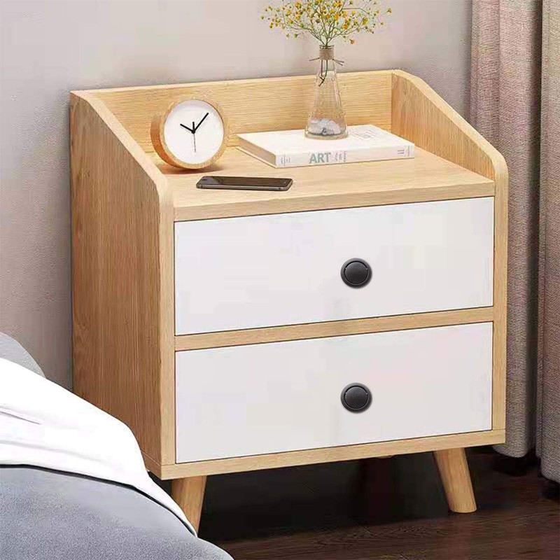 KLEHOPE Concealed Handle, Round, Inlet Handle, Black, Drawer Handles with