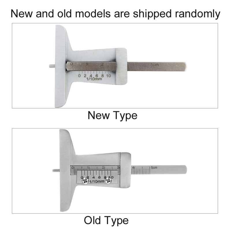 Stainless Steel Tyre Tire Tread Depth Gauge Meter Caliper for