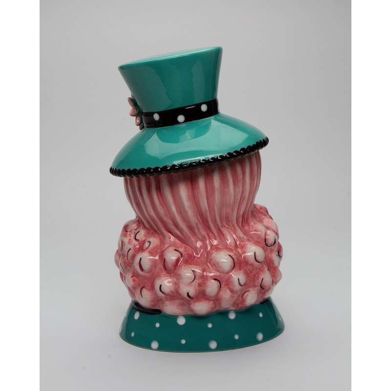 Fine Ceramic Fashion Lady Candy Cookie Jar by Dollymamas by