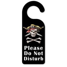 Art Plates Do Not Disturb Door Knob Hanger Sign - Bad to The Bone