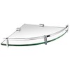 Mount-It! Glass Corner Shower Shelf for Bathroom, Wall Mounted with