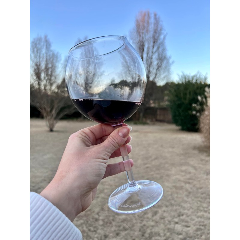 BubbleWally Floating Wine Glasses for Pool (18 Oz | Set