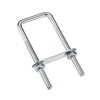 sourcing map Square U-Bolts 1-5/8"(40mm) Inner Width 120mm Length Carbon