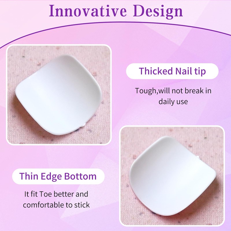 Lifextol 120pc Ombre Press on Toenails for Women Toe Press