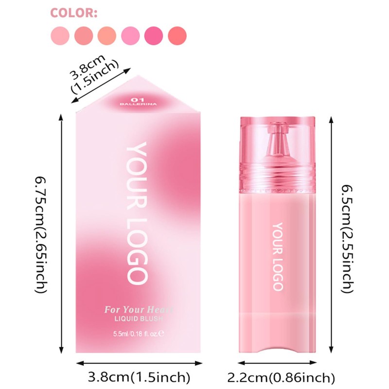 SWEET NIGHT Liquid Cheek Peach Pink Tone, Glossy and Moisturizing,