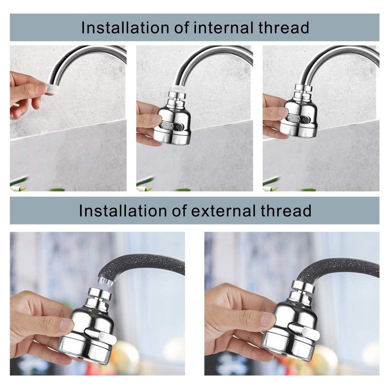 Upgraded 2021 Srmsvyd Movable Kitchen Faucet Head 360 Rotatable Sprayer