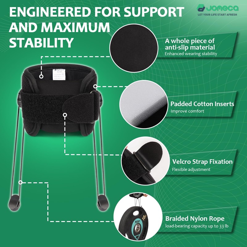 JOMECA AFO Foot Drop Brace Adjustable Tension with Dual-Dial Drop