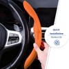 Car Steering Wheel Cover, 2PCS Suede Leather Split Anti-Skid Clip