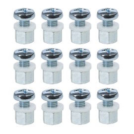 MUSIC STORE Rack Screw Set, Set of 12, Accessories for Studio Racks, M6 Thread, 12 mm Length