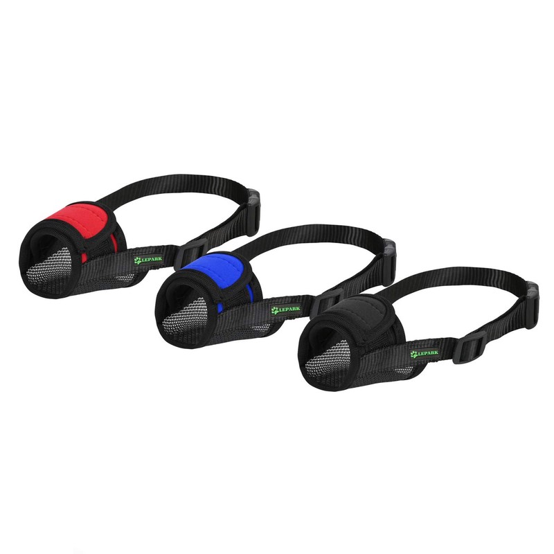 ILEPARK Soft Dog Muzzle, Muzzles with Breathable Beehive Adjustable Fit