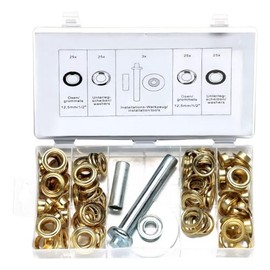 Fudeshe 103pcs Grommet Tool Kit,Iron Eyelet Buckle,1/2? Inside Diameter Grommets Eyelets Sets with Setting Tools and Storage Box for Fabric, Canvas, Shoes, Tarps, Clothing