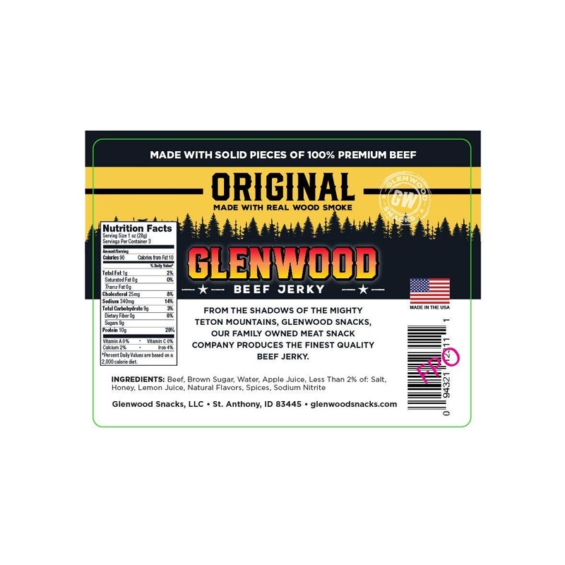 Glenwood Jerky 10oz 100% Beef Jerky (ORIGINAL)