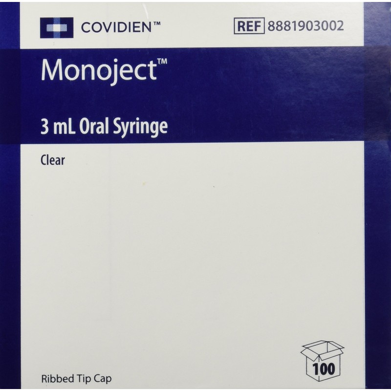 Monoject Oral Syringe 3ml Clear - Box of 100