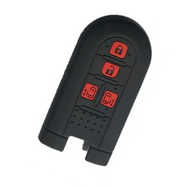ZIAN Smart Key Case for Daihatsu Cars - New Tanto/New Wake/New Move Canvas/New Tall Both Sides Slide Door Special Design Daihatsu Silicon Key Cover (MY-DH4J-01) (Black 2 (Red Button))