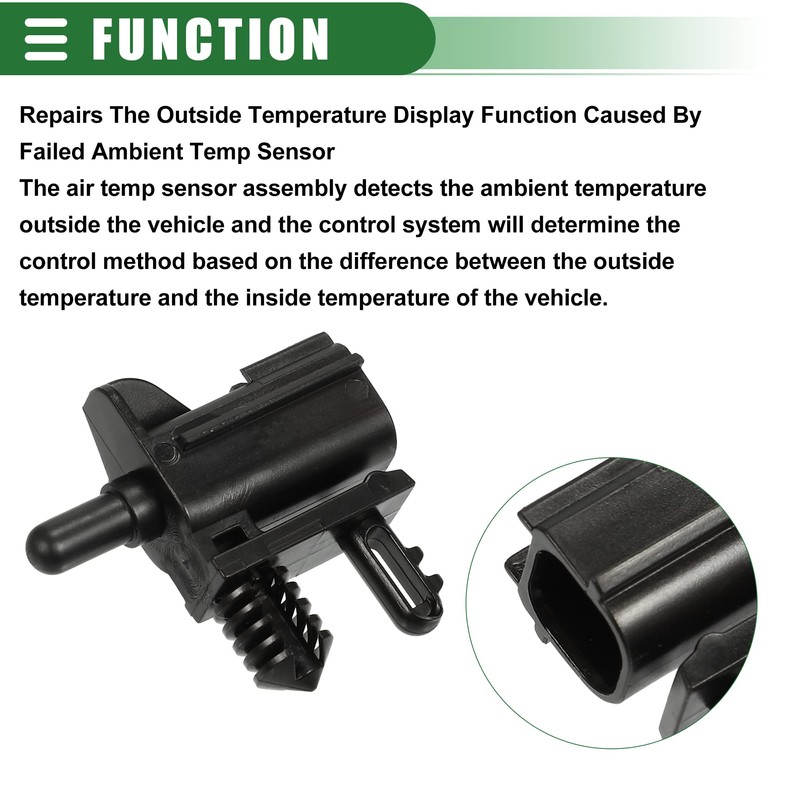 X AUTOHAUX Outdoor Temperature Sensor for Ford Plastic AU5Z-12A647-B Black