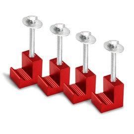 4PCS Truck Tool Box Mounting Kit, Truck Box Hooks, J Hook Truck Crossover Tool Boxes for Bed of Truck Aluminum Pickup Toolbox Rail Mounting Kit for Fix Tool Boxes Tie Downs Comes With Fastening Nuts