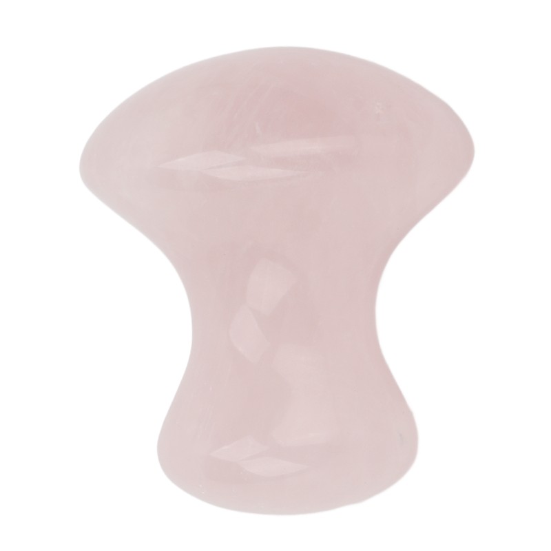 Scraping Stone Tool Mushroom Shape Pink Rose Quartz Gua Sha