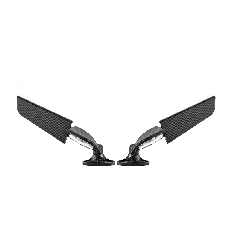 XM Adjustable Rearview Wind Wing Mirrors LED Turn Signals For