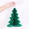 PRETYZOOM 2pcs Paper Christmas Tree Table Decoration Honeycomb Design Christmas