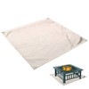 Hggzeg Fire Pit Mat, BBQ Fireproof Glass Mat Heat Resistant