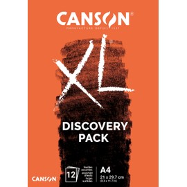 Canson XL, Discovery Pack, Mini-PK, A4-21x29.7cm, White, 12 Sheets