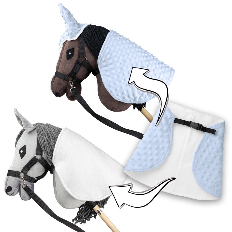 SKIPPI Hobby Horse Blanket and Fly Cover - Blue, Hobby
