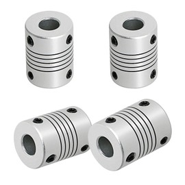 Ohamtes 4Pcs 8-8mm Flexible Beam Coupling Shaft Length 25mm, 3D Printer, DIY Encoder, Coupler Motor Connector Sleeve Joint, Model Shaft, Motor Guide Rail, Used for CNC Machine Tools