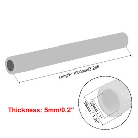 sourcing map Pack of 4 Foam Sponge Protective Covers 1000 mm/3.28 ft25 mm (1 Inch) for Pipe Insulation