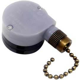 ZE-208D 3 Speed 5-8 Wire Pull Chain Ceiling Fan Switch Replacement Repair Kit Dual Wafer Design 3 Way 4 Position Rotary Motor Controller 3A250VAC 6A125VAC - Bronze Finish