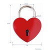 HMF Mini Decorative Padlock with Key in Heart Shape |