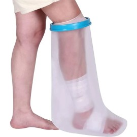 Tangka Waterproof Cast Cover Protector Knee Shank Foot Ankle for Shower, Adult Half Leg