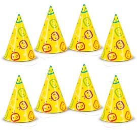Unique Cocomelon Mini Party Pack of 8 Hats, Medium, Multicolor