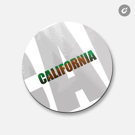 Unbranded California USA State Animal Word | 4'' X 4'' Round Decorative Magnet