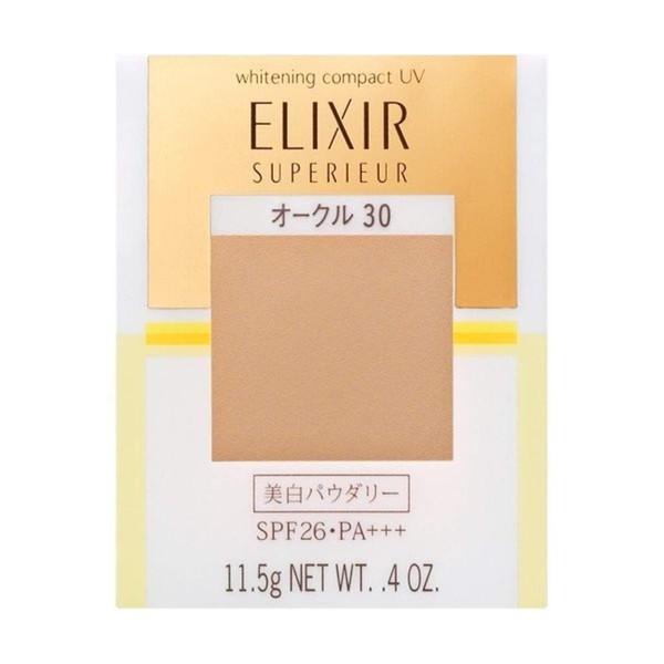 Elixir Superiel Whitening Pact UV Ochre 30 (SPF26, PA+++), Refill,