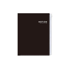 Camio Japan 229983 Clear File with Zipper, 6-P Clear File, Black