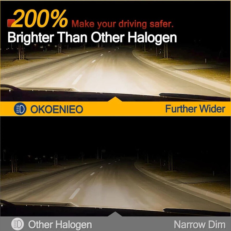 PCC 2X H1 12V 55W Halogen Headlight Replacement Bulb Lamp