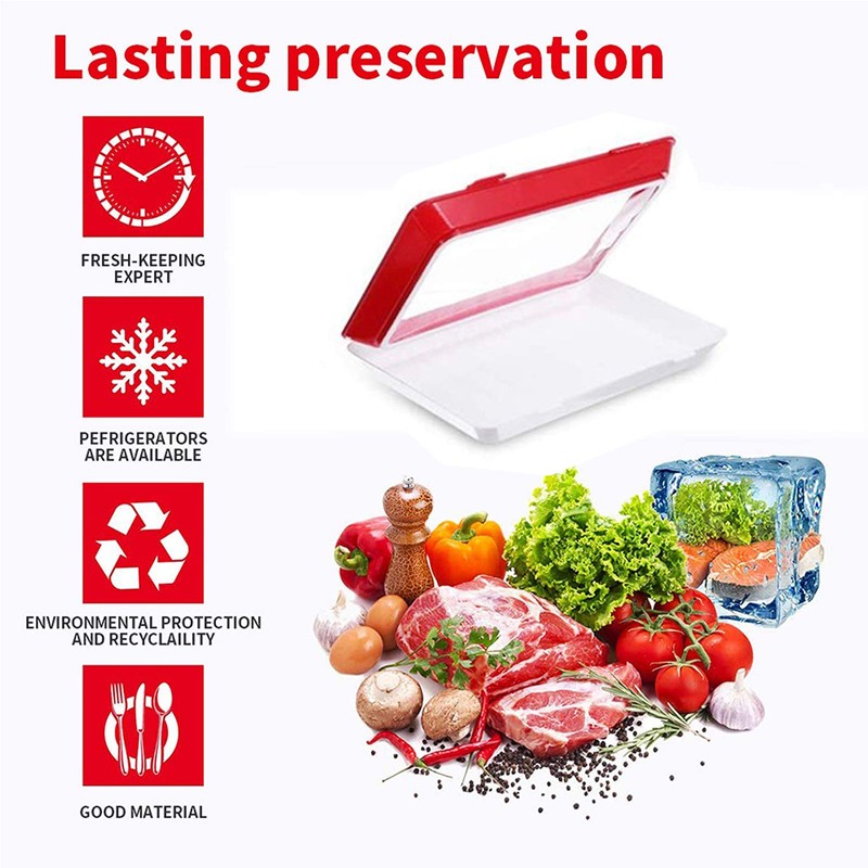 Food Plastic Preservation Tray, Stackable Food Tray Reusable Creative fresh