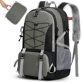 Hiking Backpack 40L Waterproof Camping Backpack for Men Women Lightweight Outdoor Sport Daypack Packable Hiking Backpack for Climbing Travel Touring,Gray