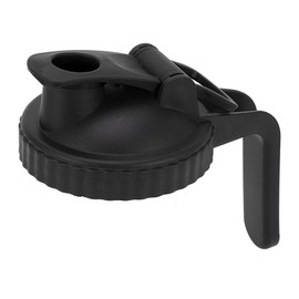 Tapa con Boquilla para Verter Mason Jar, Tapa Abatible para Jarra Mason Jar de ABS de 8,5 Cm con Asa, Tapas Con Boquilla a Prueba de Fugas para Tarros Mason de Boca Ancha(Negro)