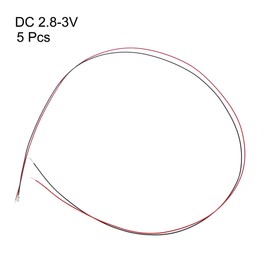 sourcing map 5pcs Prewired 0402 Blue Surface Mounted Devices LED Light Emitting Diode - DC 2.8-3V Micro Soldered Mini LED Light