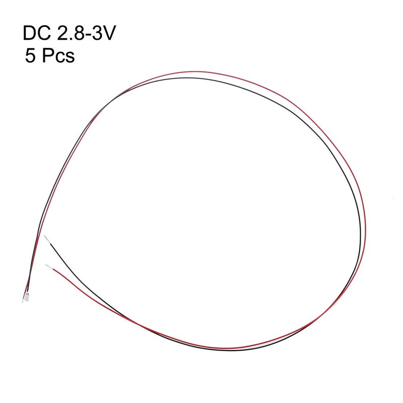 sourcing map 5pcs Prewired 0402 Blue Surface Mounted Devices LED