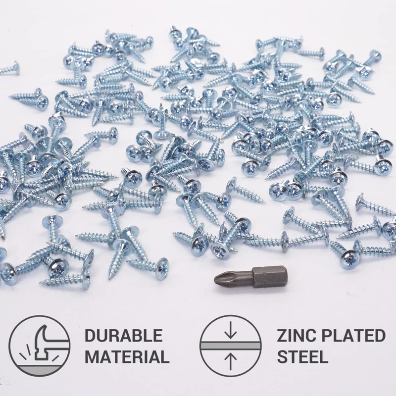 SKIR'CO (Pack of 100) Galvanised Steel 3.5 x 16mm Silver