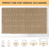 Waffle Bath Mat, Boho Woven Modern Bath Rug Absorbent Non
