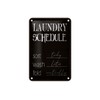 mrdeco Metall Schild 12x18cm gewölbt laundry schedule sort tody wash