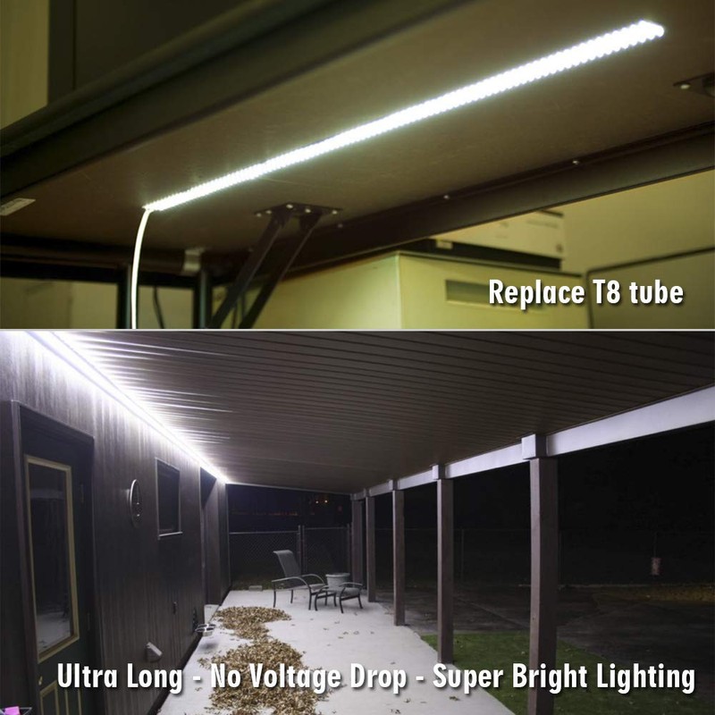 Quad Row LED Strip Lights - 24VDC 3528SMD 146LEDs/Ft High