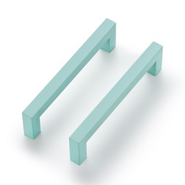 Ravinte 30 Pack 5 Inch Square Cabinet Handles - Green Drawer Pulls and Kitchen Hardware for Cabinets, Cupboards, and Drawers