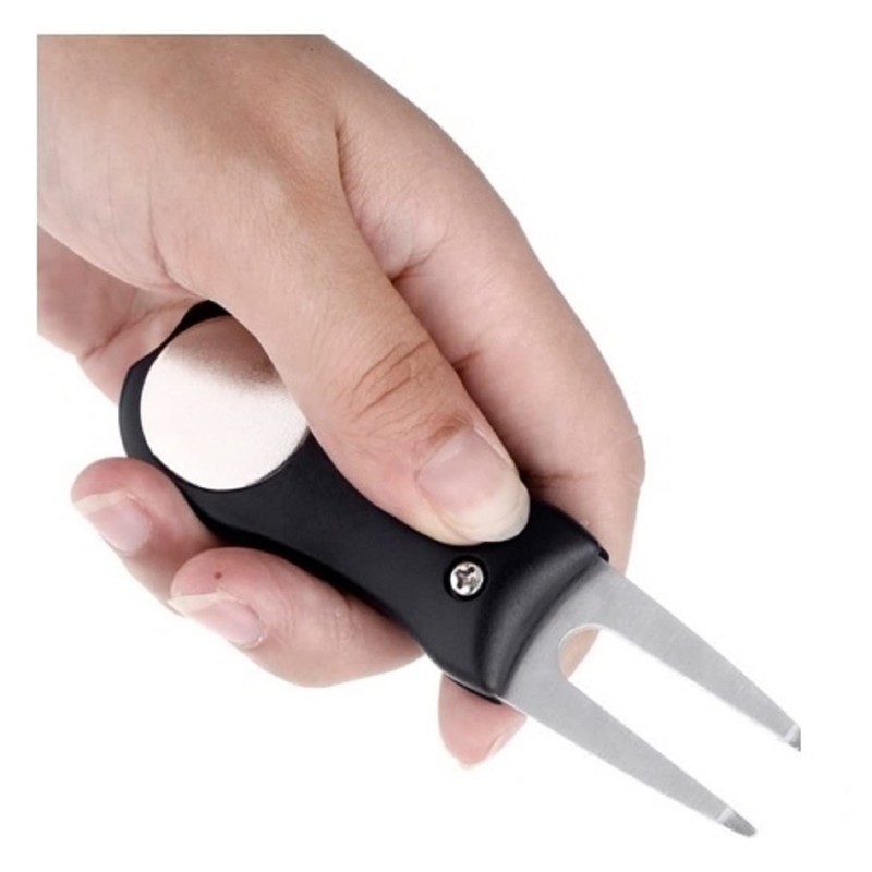 LL-Golf ® Folding Divot Tool with Coin for Ball Marking